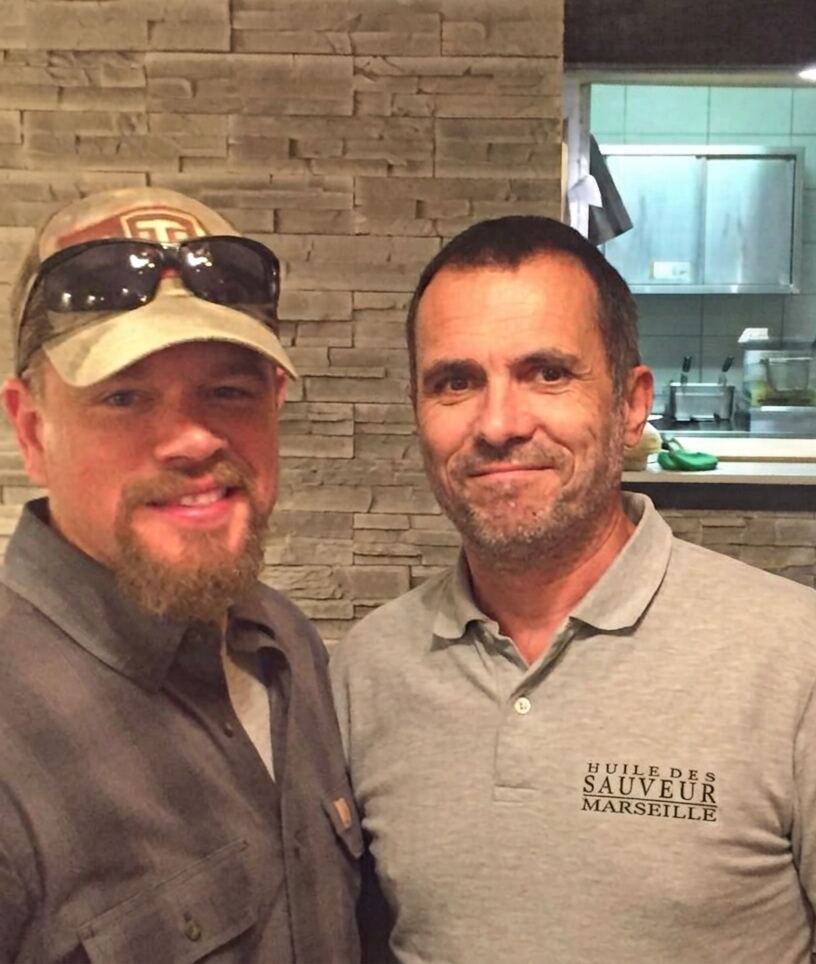 Avec Matt Damon, acteur, tournage de Stillwater 2019